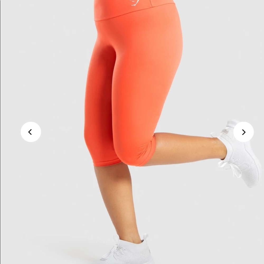 Womens Gymshark Gymshark Training Cropped Leggings - Orange